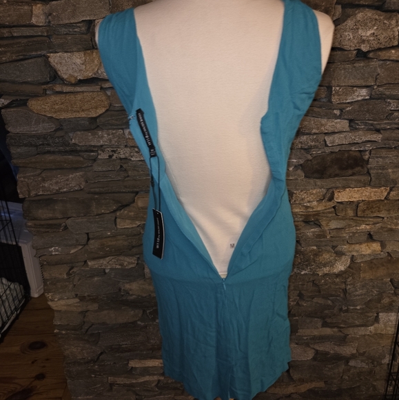 W118 By Walter Baker NWT Lindsay Dress Teal Sleeveless Dress - Picture 5 of 12